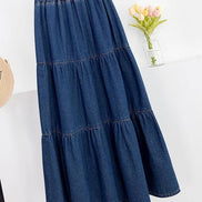 'Jocelyn' Tiered Denim Skirt