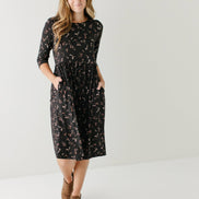 'August' Maternity and Nursing Friendly Floral Knee Length Dress