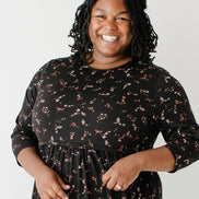 'August' Maternity and Nursing Friendly Floral Knee Length Dress