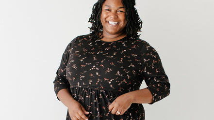 'August' Maternity and Nursing Friendly Floral Knee Length Dress