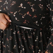 'August' Maternity and Nursing Friendly Floral Knee Length Dress