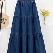 'Jocelyn' Tiered Denim Skirt