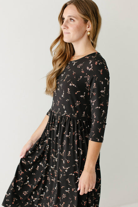 'August' Maternity and Nursing Friendly Floral Knee Length Dress