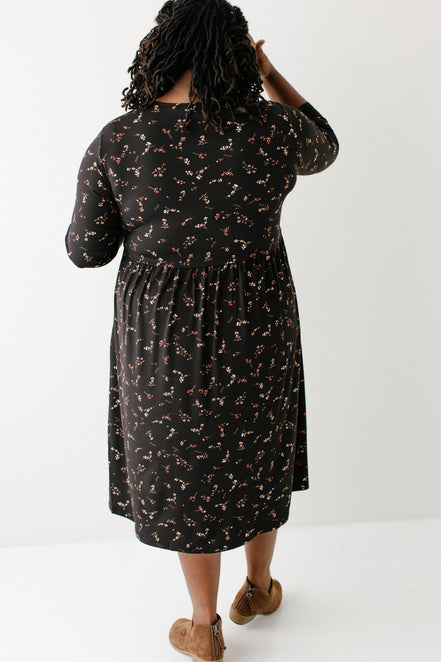 'August' Maternity and Nursing Friendly Floral Knee Length Dress