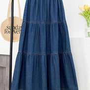 'Jocelyn' Tiered Denim Skirt