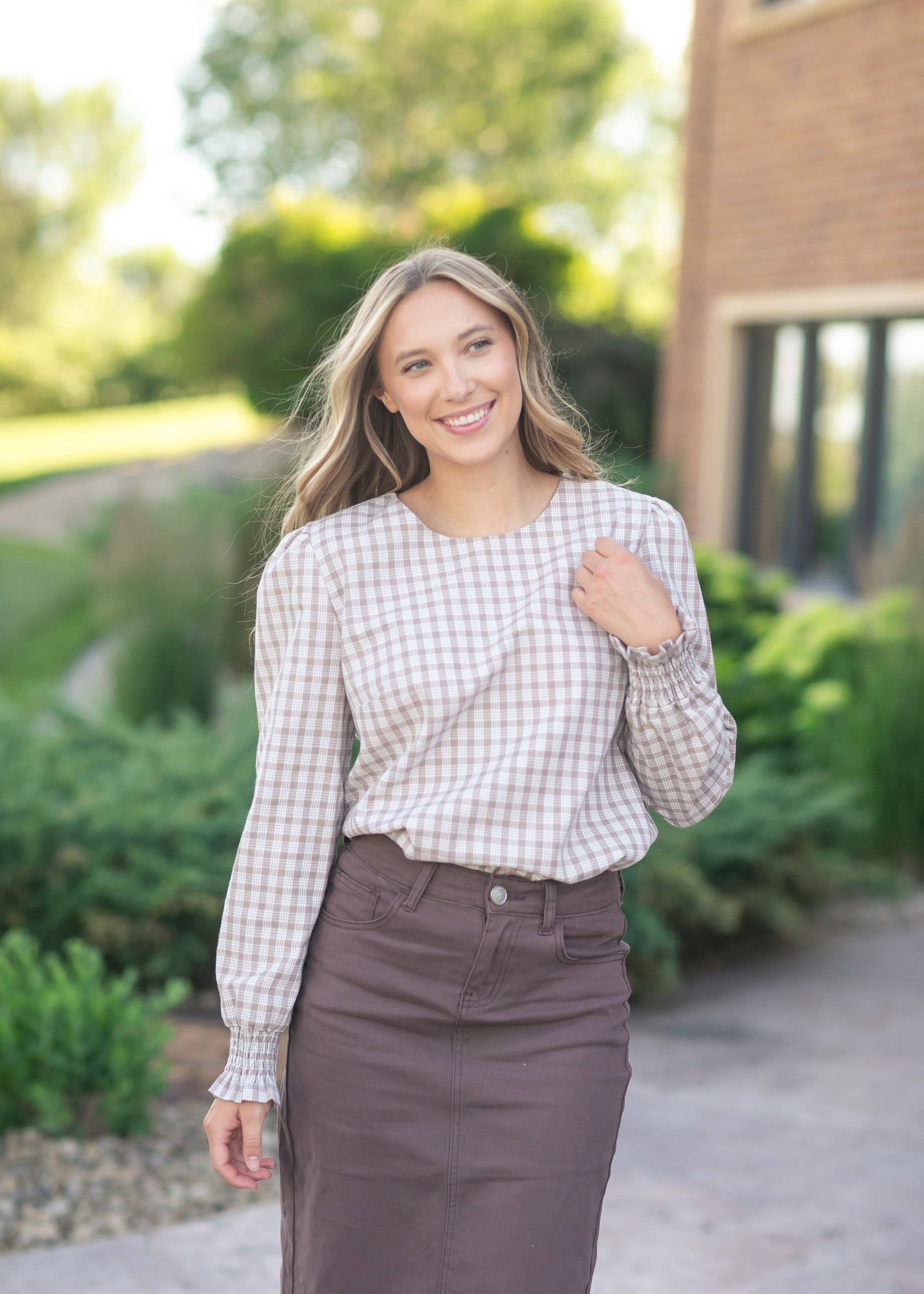 'Blake' Cinched Sleeve Blouse Fall
