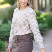 'Blake' Cinched Sleeve Blouse Fall
