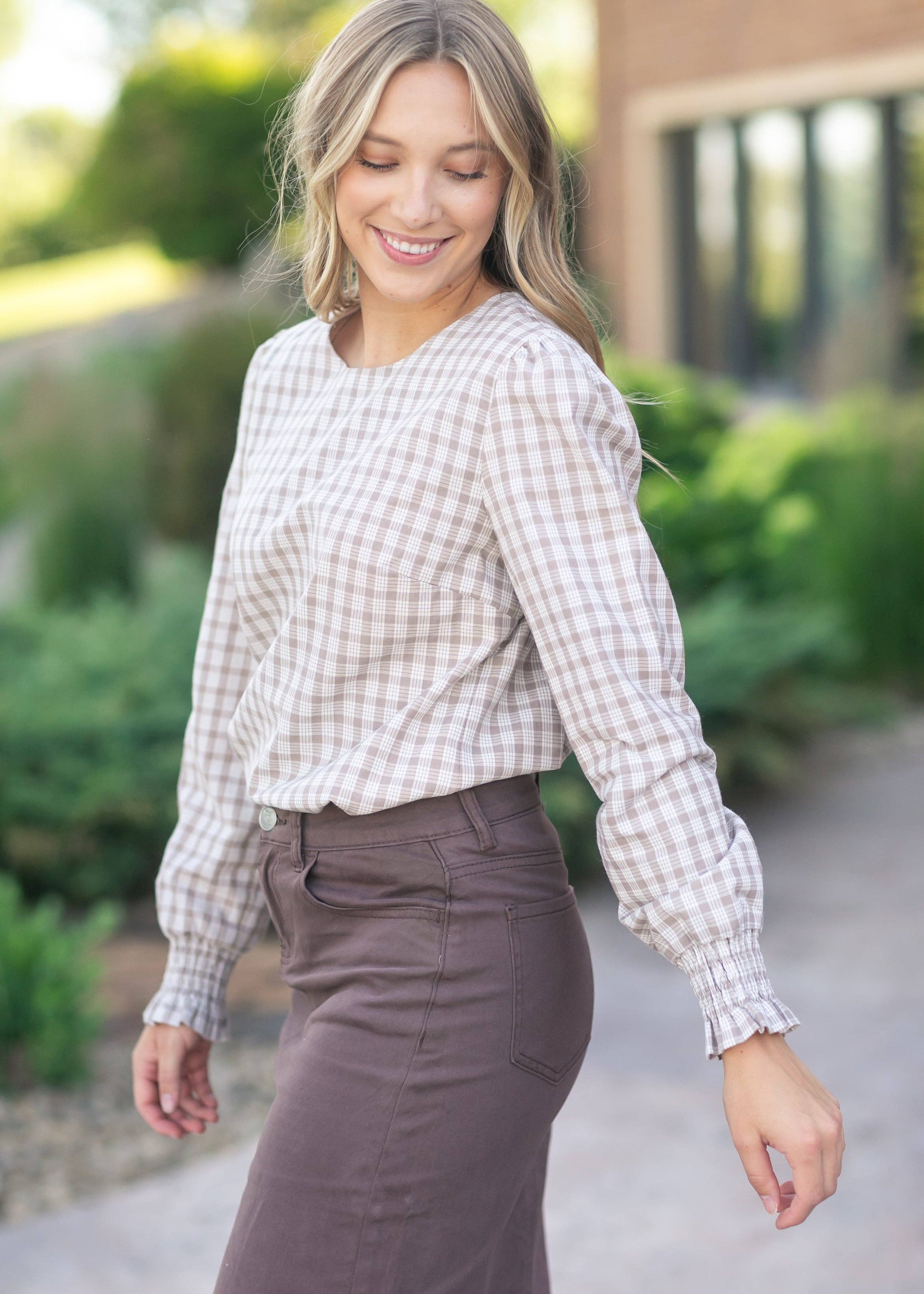 'Blake' Cinched Sleeve Blouse Fall